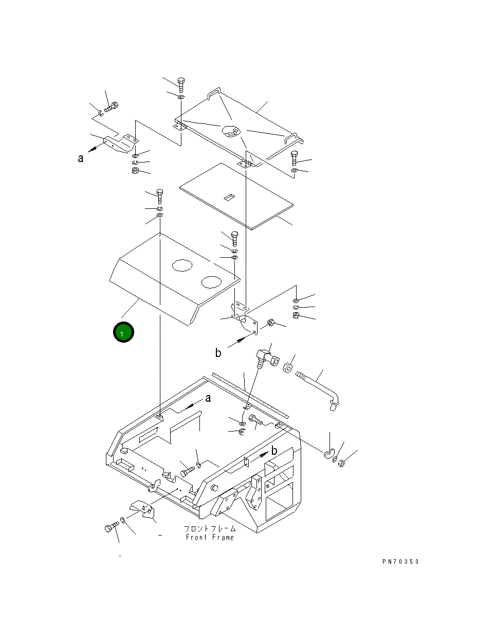 Крышка 258-10-37210  Komatsu
