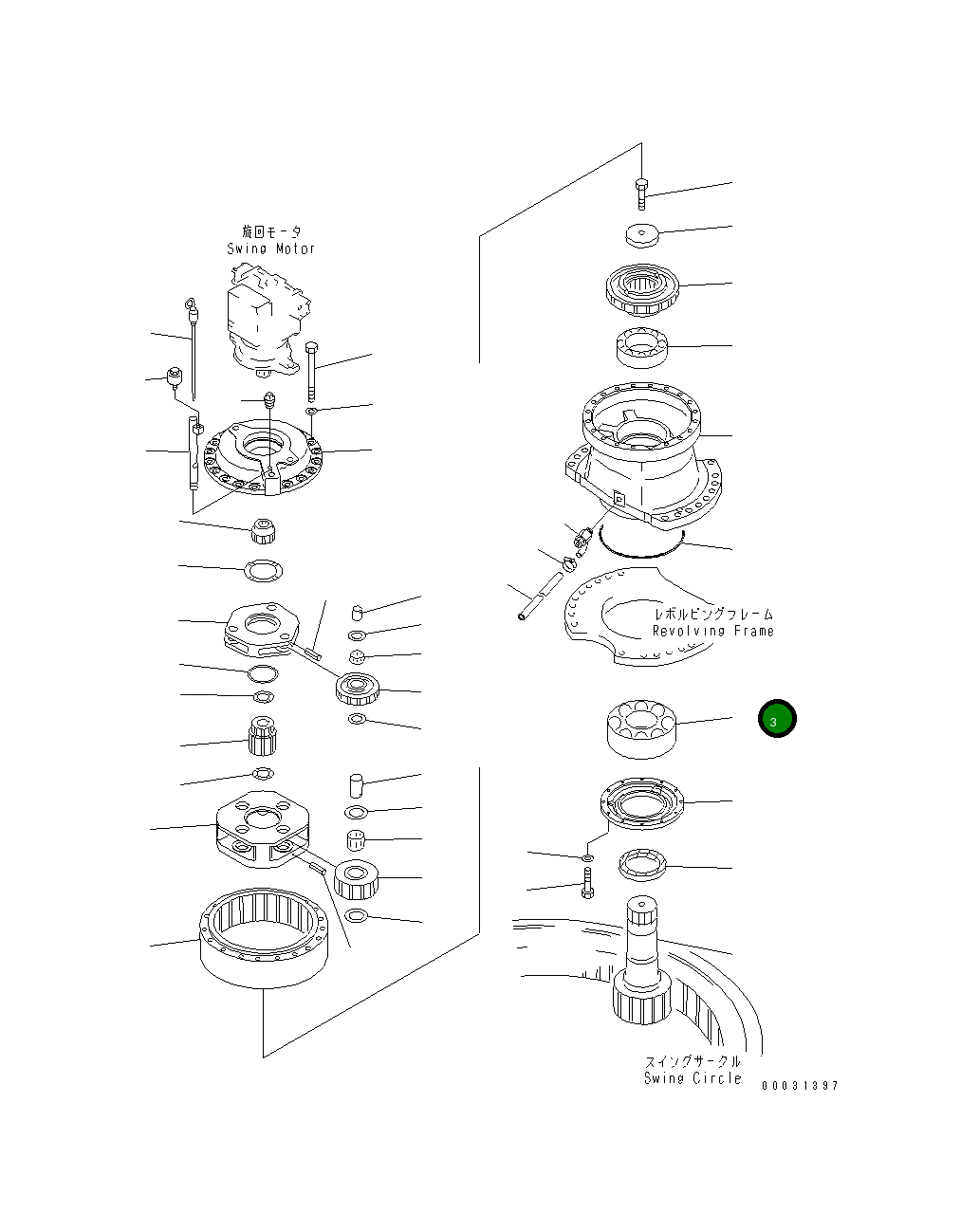 Подшипник 21N-26-31140  Komatsu