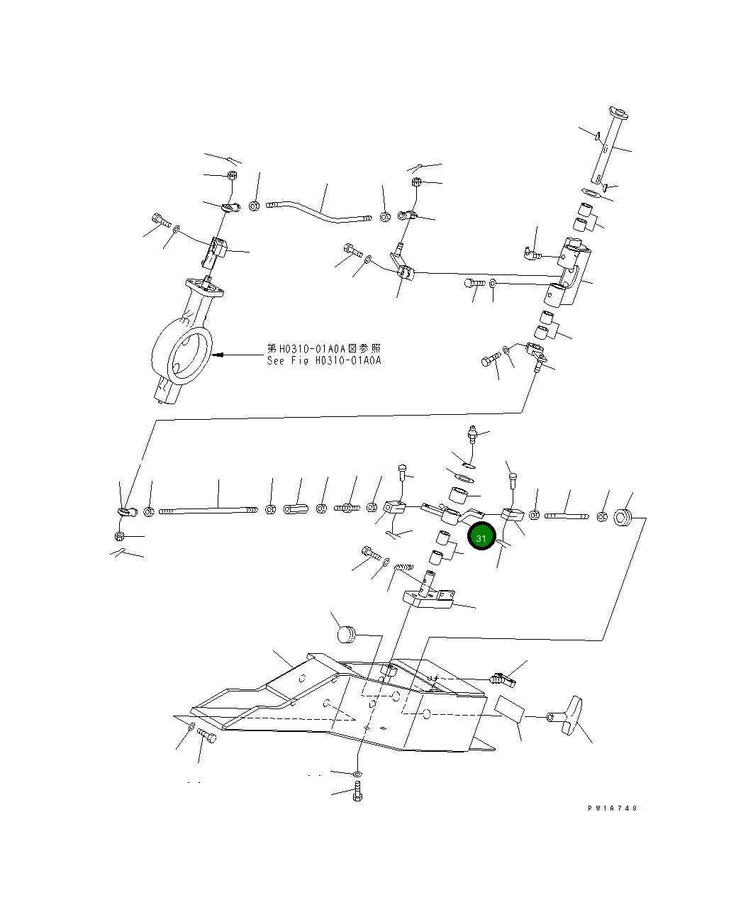 Рычаг 19M-60-32210 Komatsu