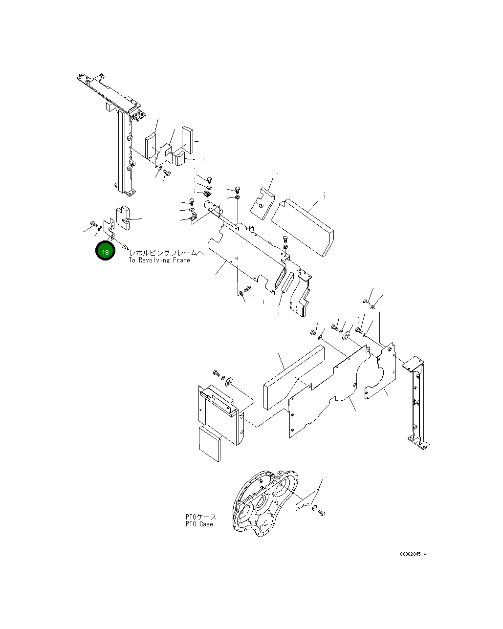Крышка 21M-54-23780  Komatsu