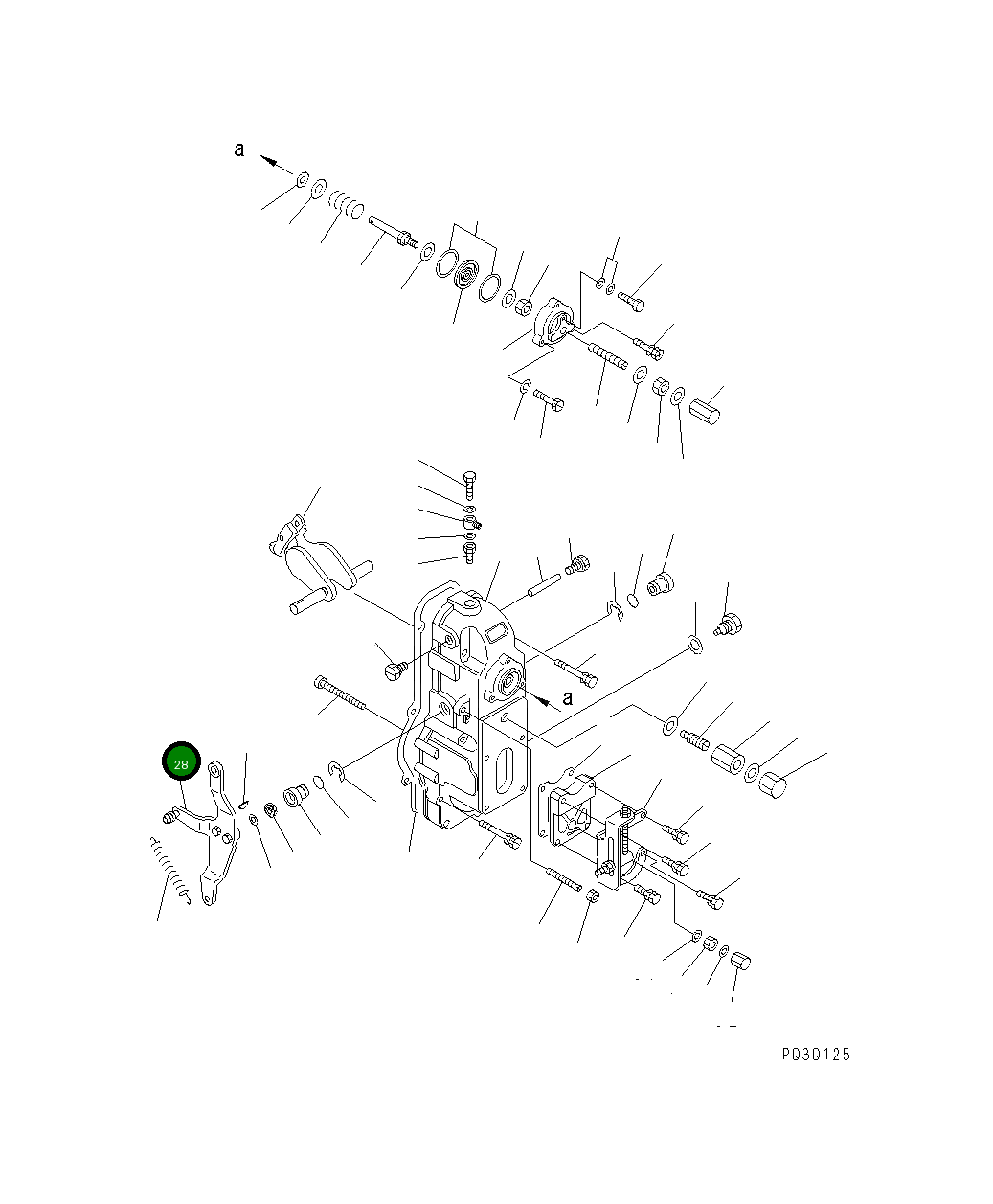 Рычаг DK154396-1020 Komatsu