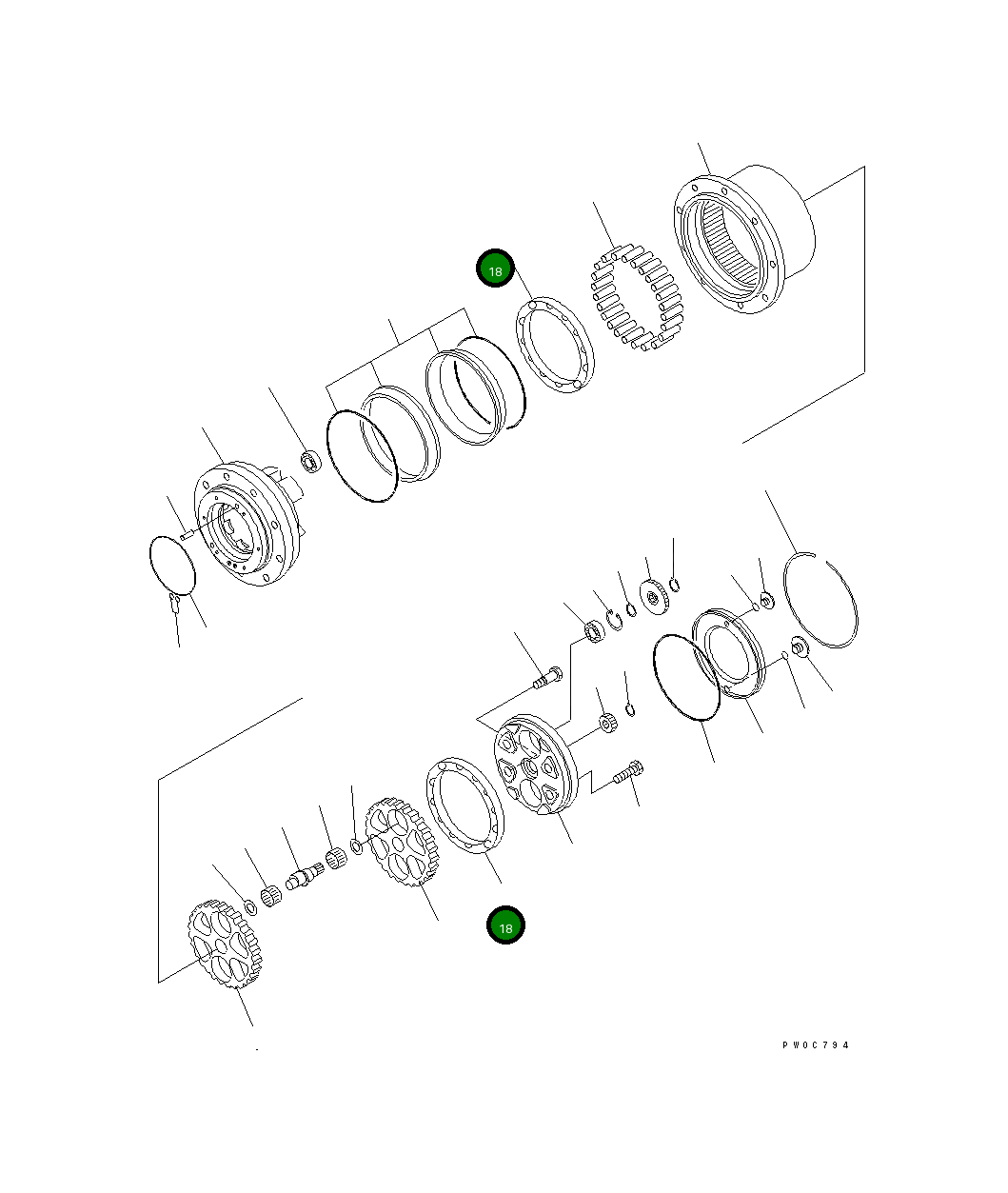 Подшипник TZ410D1021-00 Komatsu