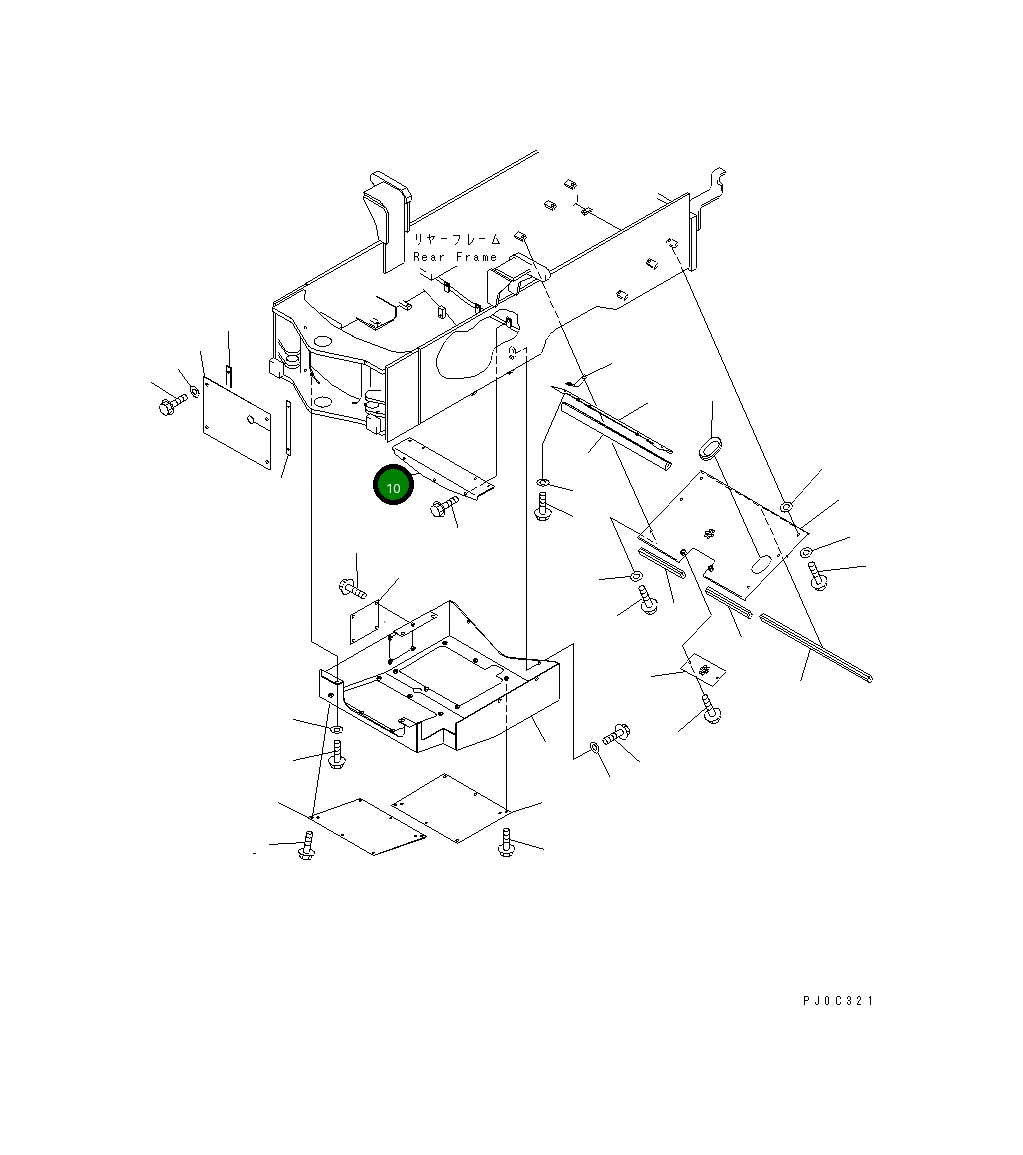 Крышка 415-54-21422 Komatsu