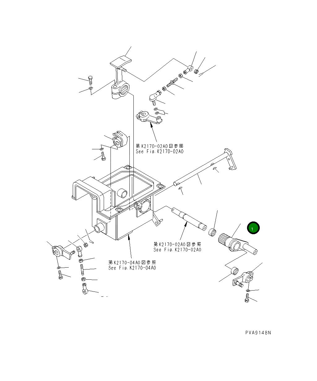 Рычаг 134-43-38350 Komatsu