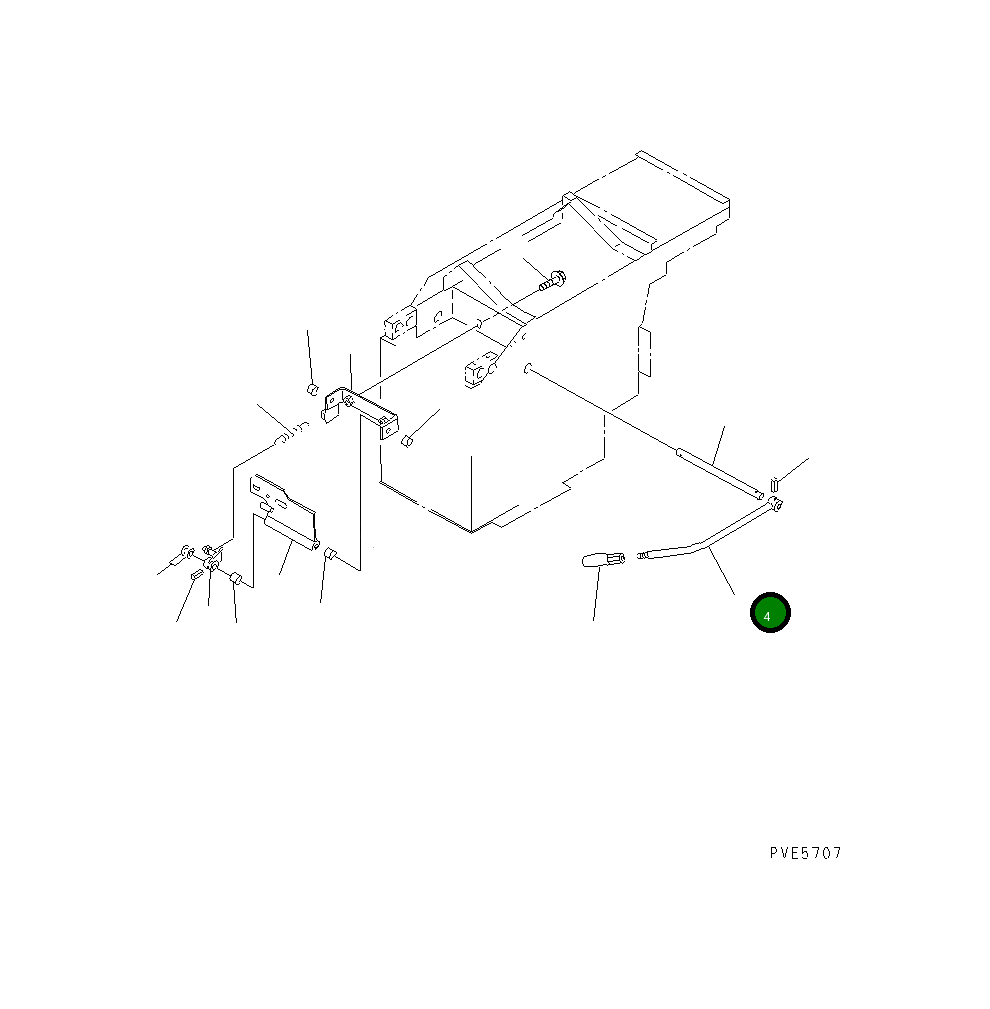 Рычаг 421-43-28450 Komatsu