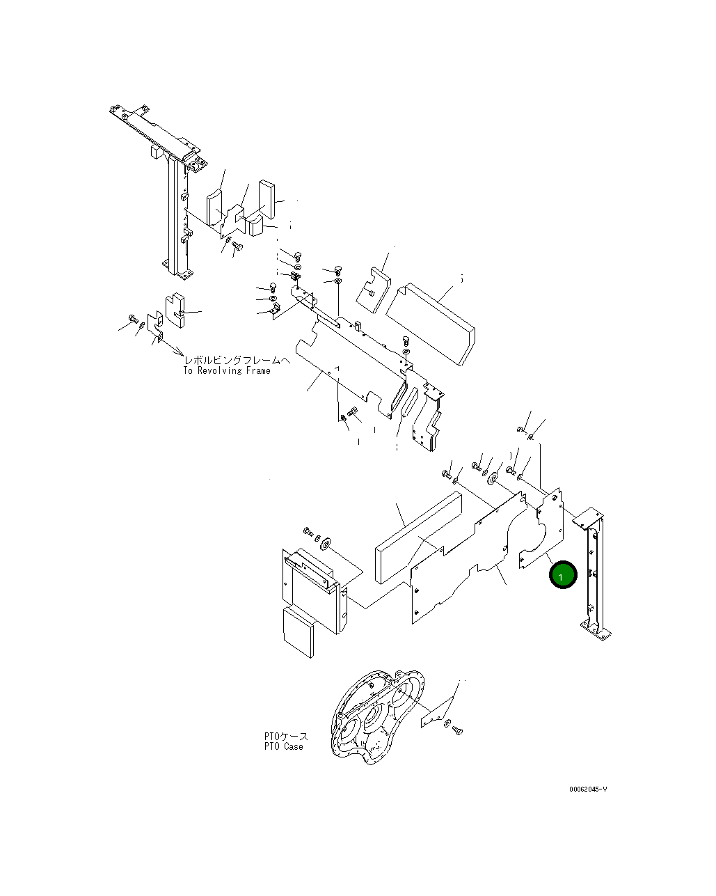 Крышка 21M-54-22581  Komatsu
