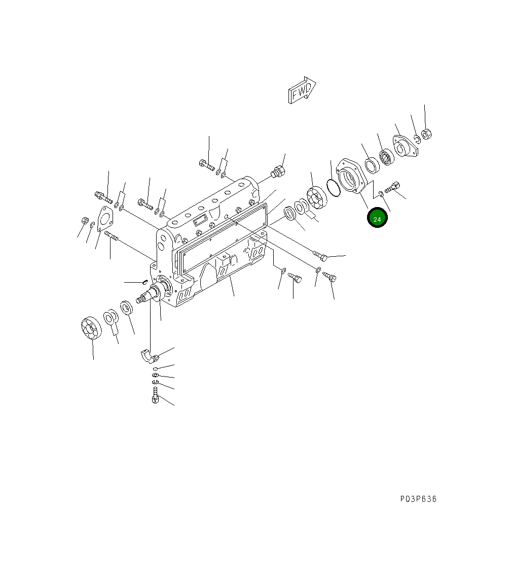 Крышка DK133316-4800 Komatsu