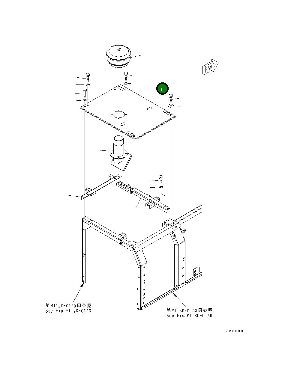 Крышка 8255-54-4211  Komatsu