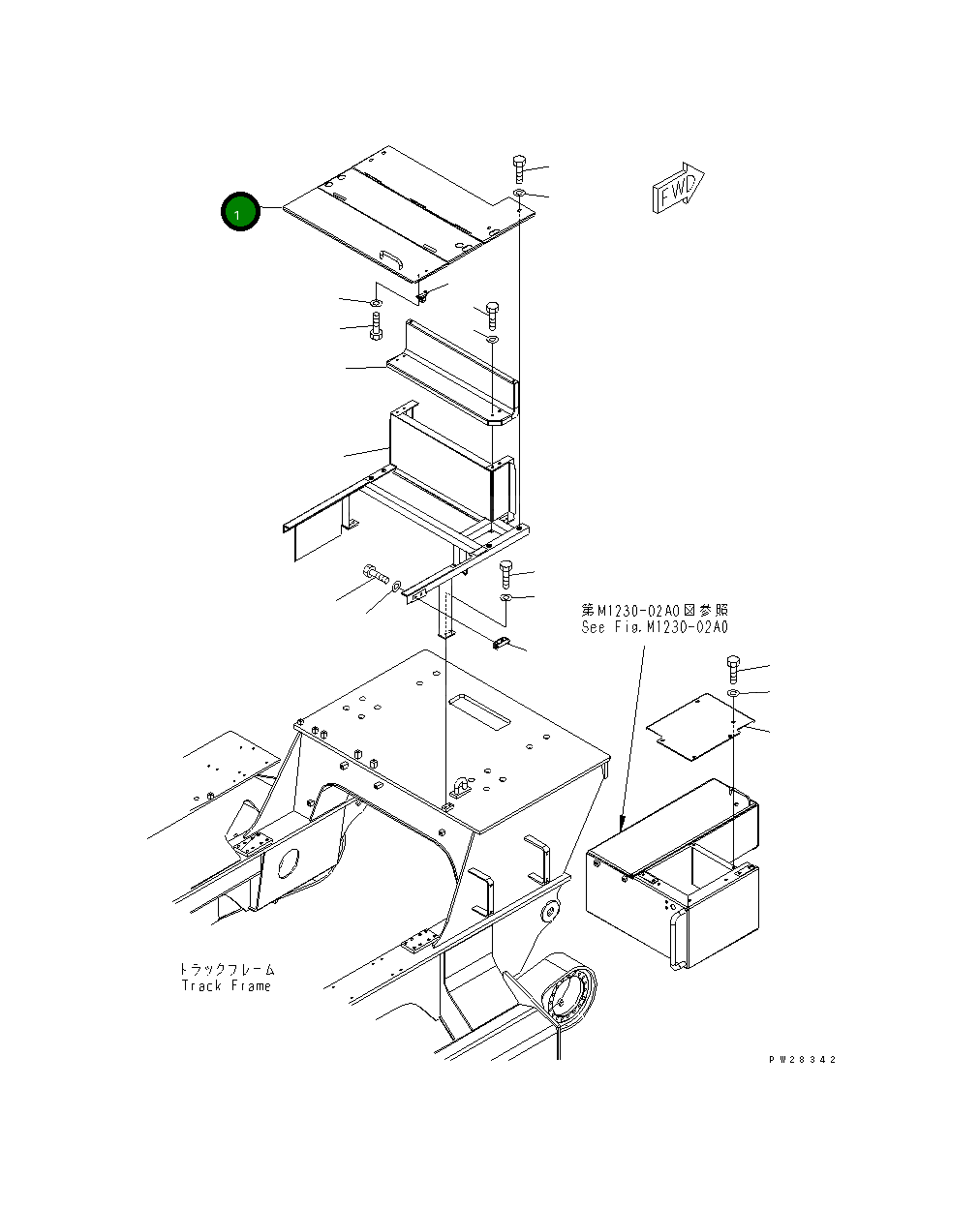 Крышка 8255-54-4380  Komatsu