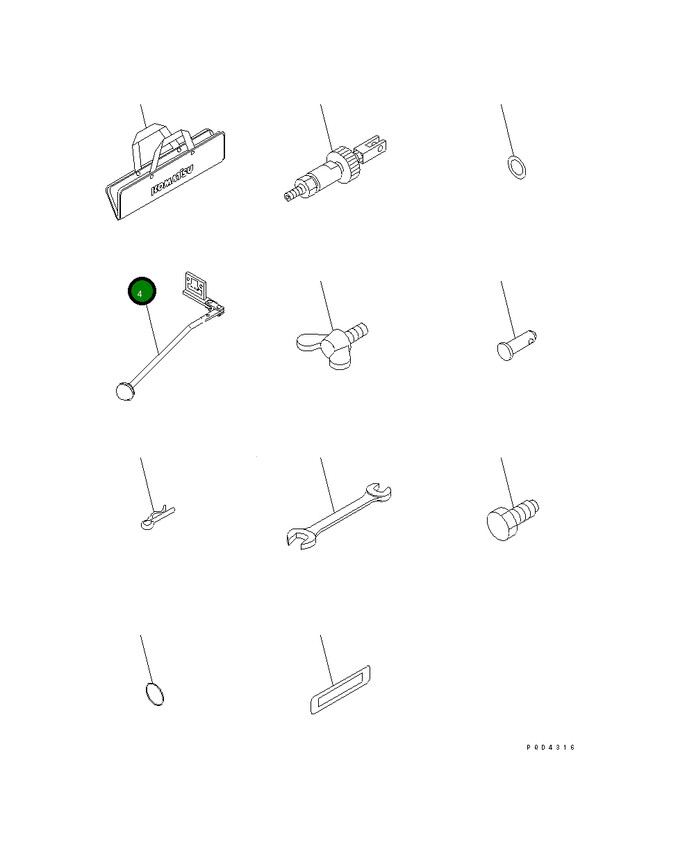 Рычаг 6212-86-9620  Komatsu