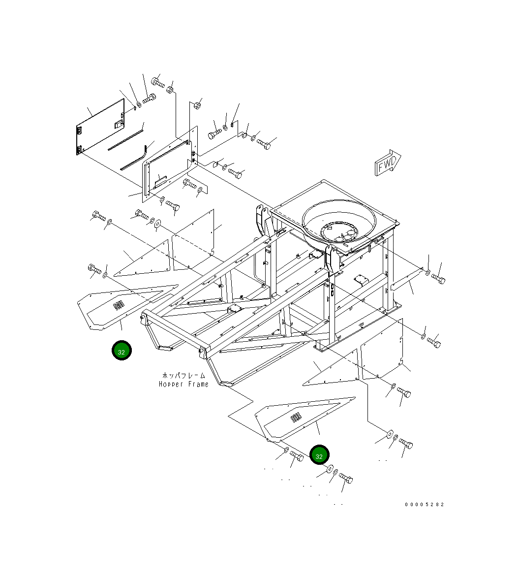 Крышка 8255-54-4591  Komatsu