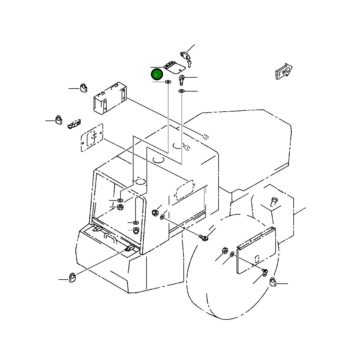 Крышка 417-54-11410  Komatsu