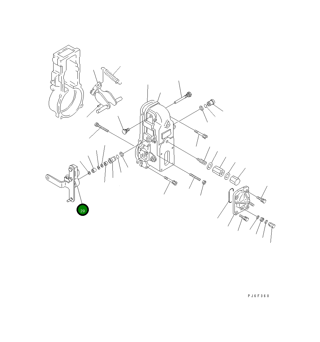 Рычаг DK154340-0020 Komatsu
