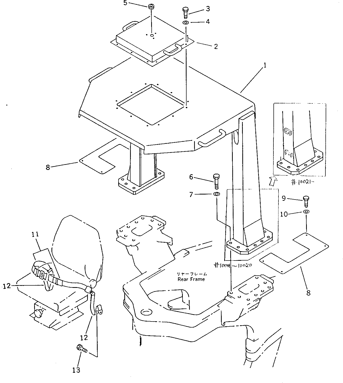 Крышка 41E-54-19180  Komatsu