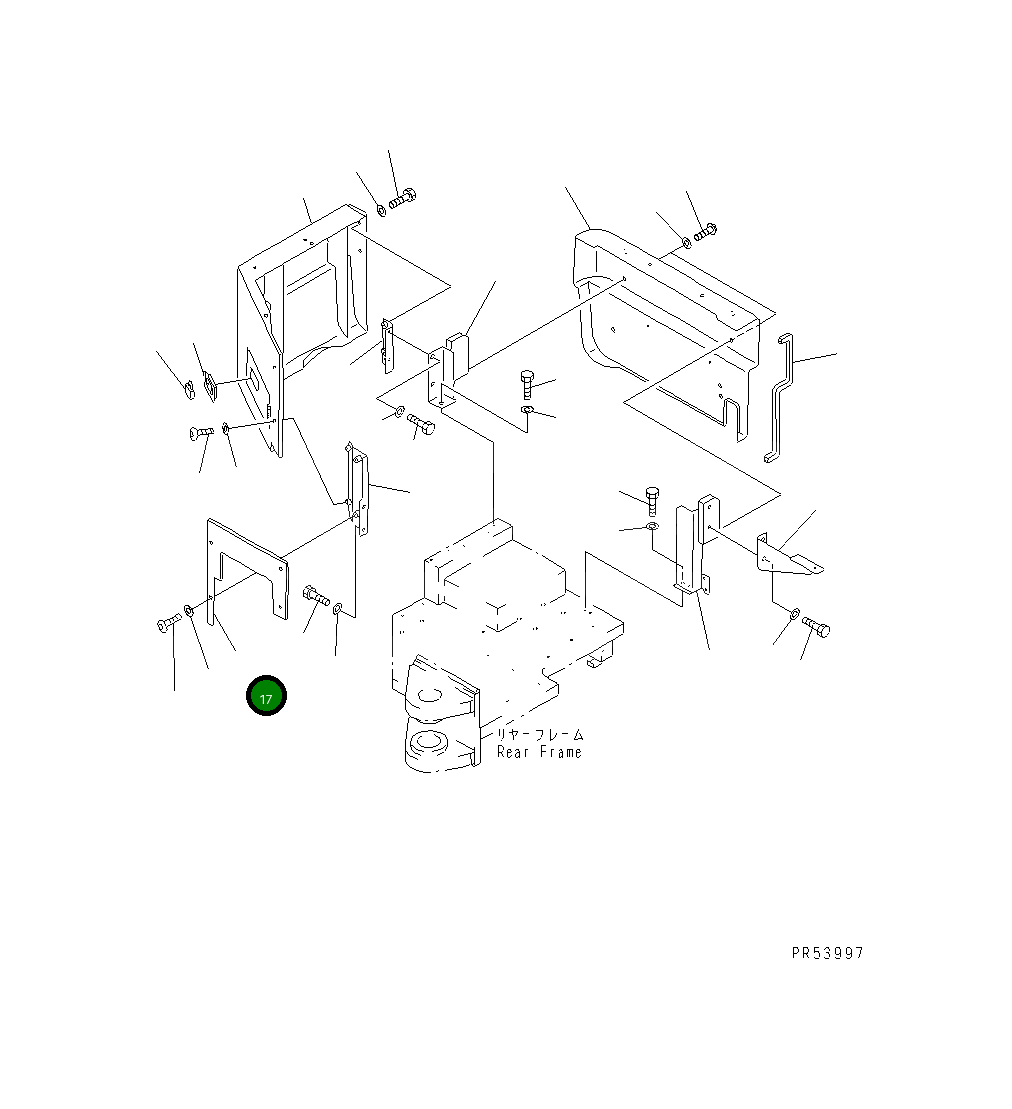 Крышка 26A-54-13640  Komatsu