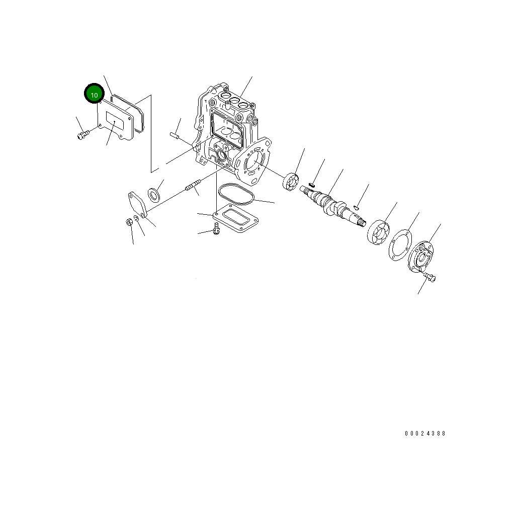 Крышка YM119717-51750  Komatsu