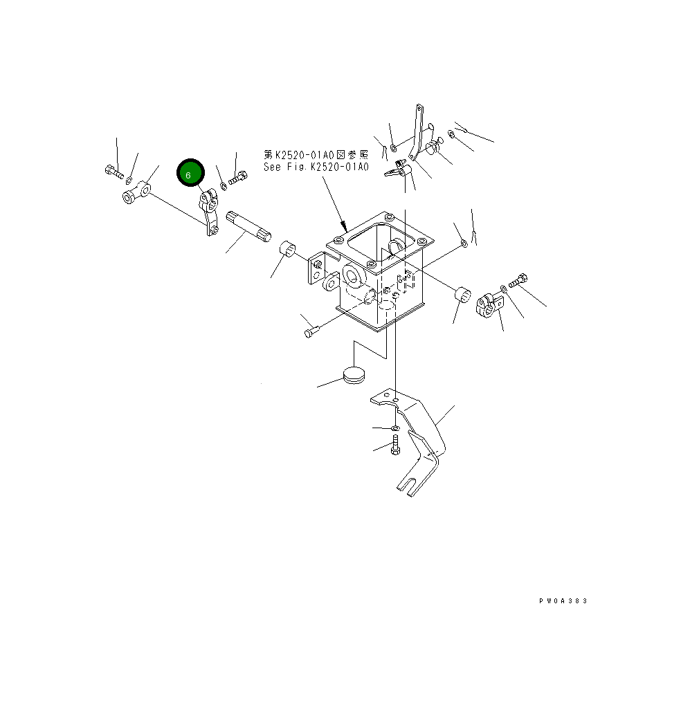 Рычаг 12G-X54-3251 Komatsu