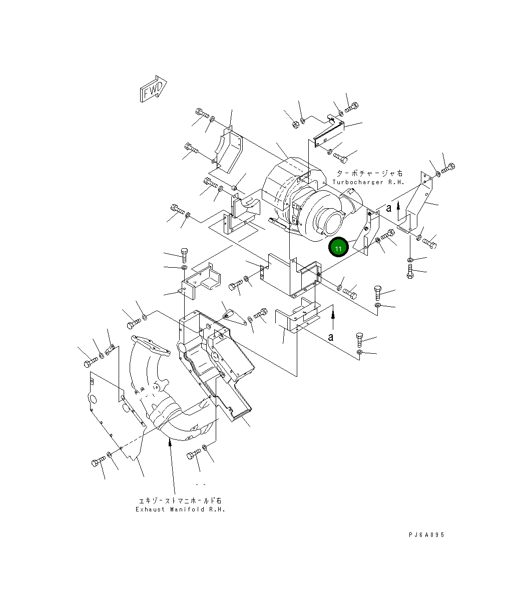 Крышка 6166-11-7660  Komatsu