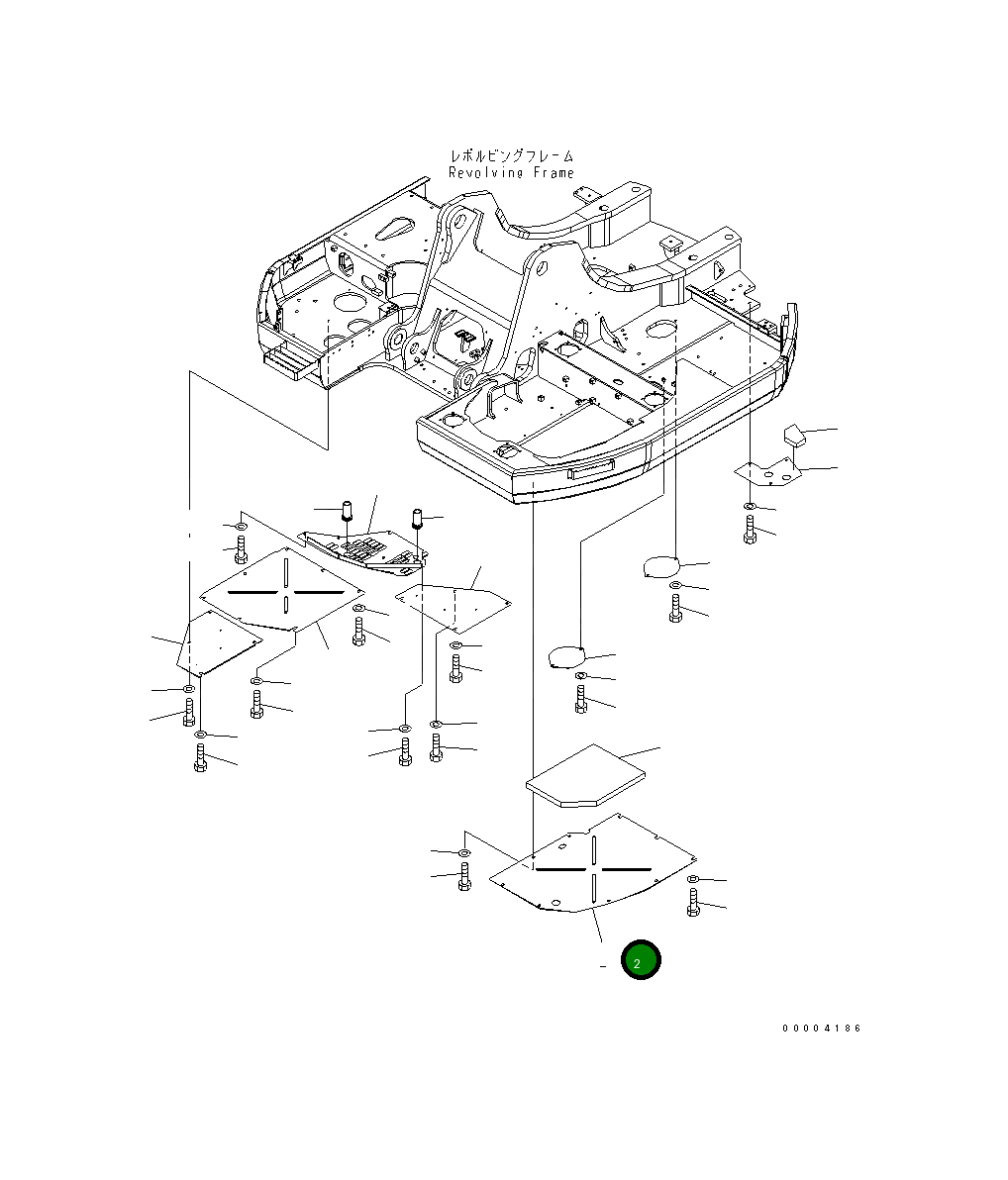 Крышка 22U-54-24721  Komatsu