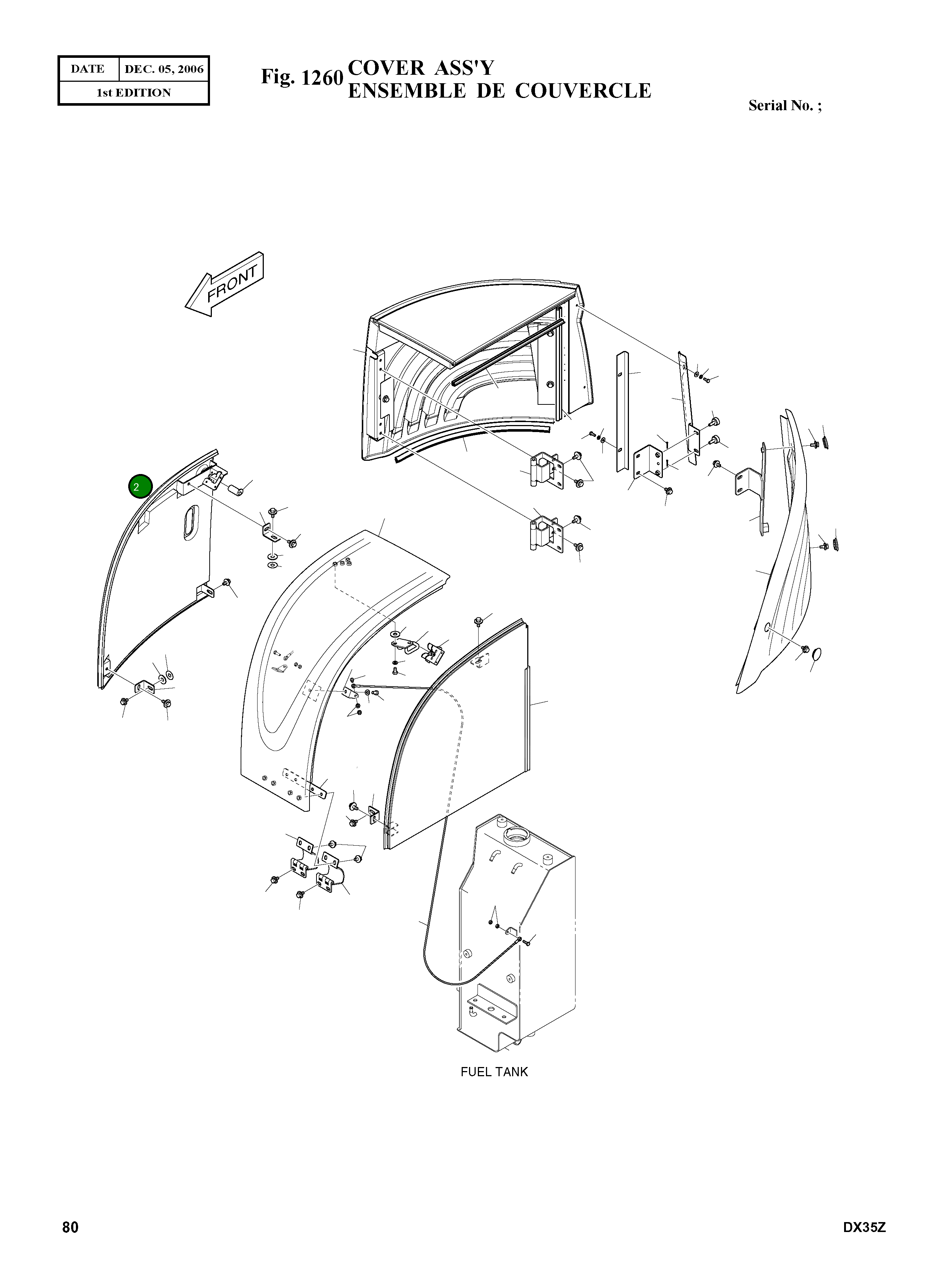 Крышка K1008934C Komatsu