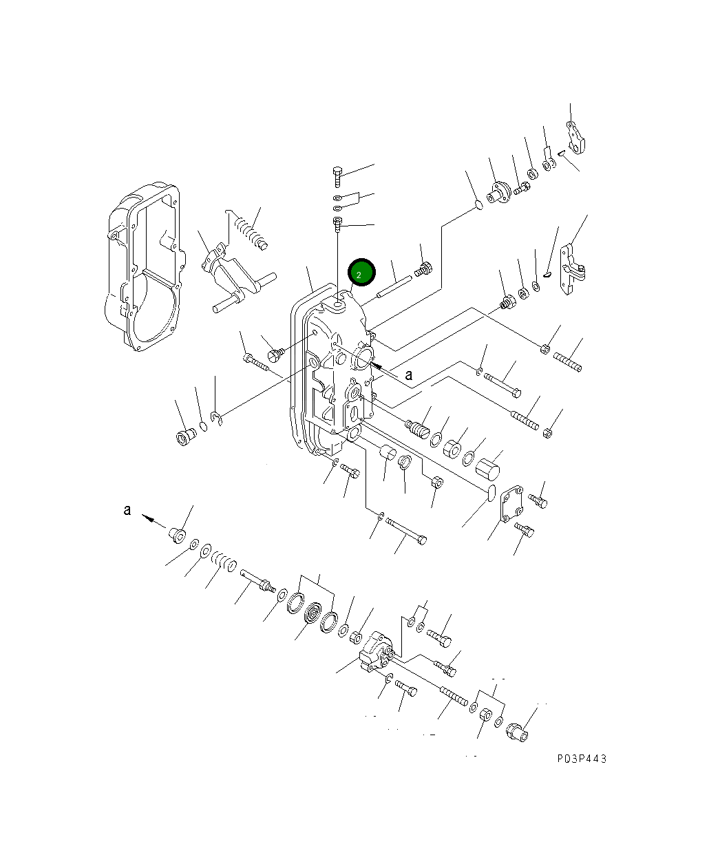 Крышка DK154522-2220 Komatsu
