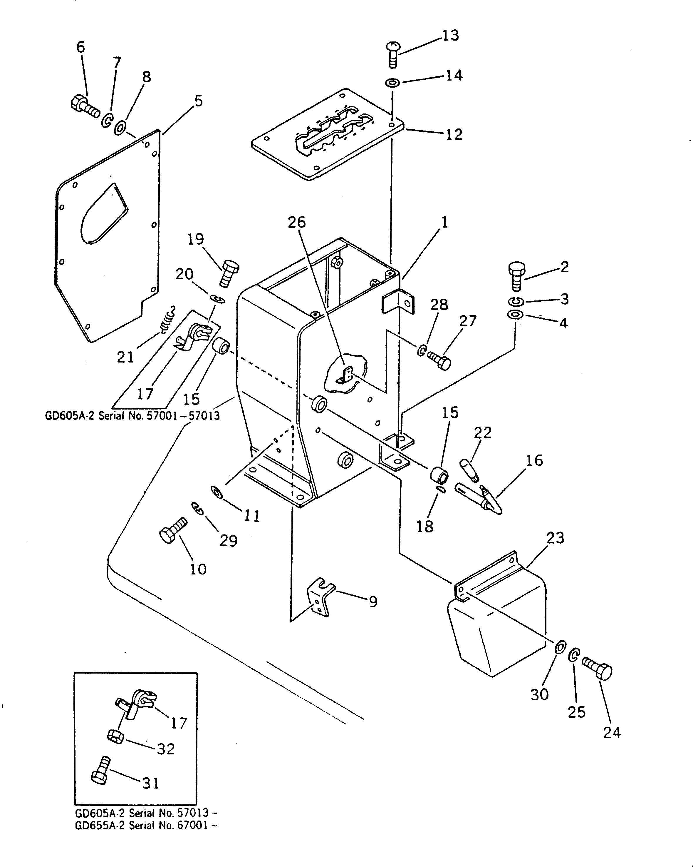 Крышка 232-45-61120  Komatsu