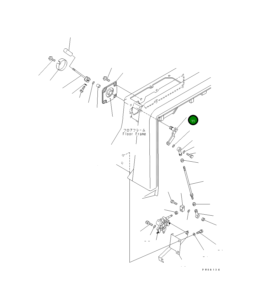 Рычаг 124-43-51311 Komatsu