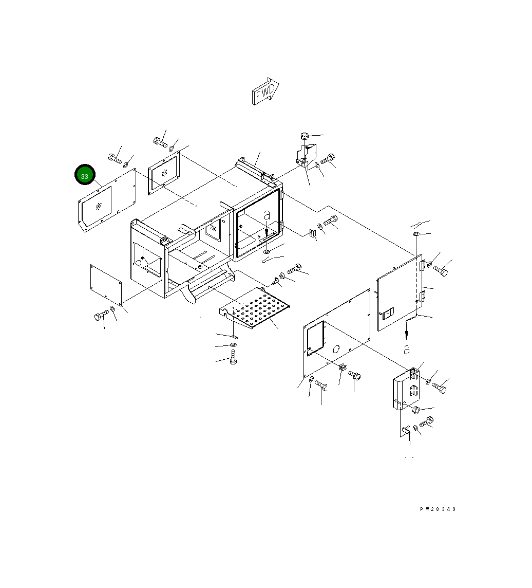 Крышка 8255-68-4370  Komatsu