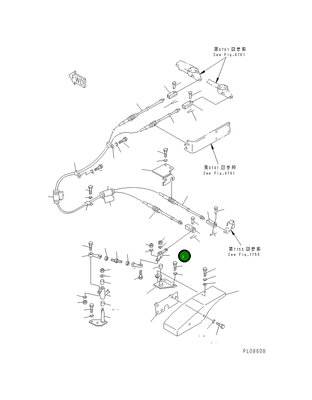 Рычаг 114-X60-5240 Komatsu