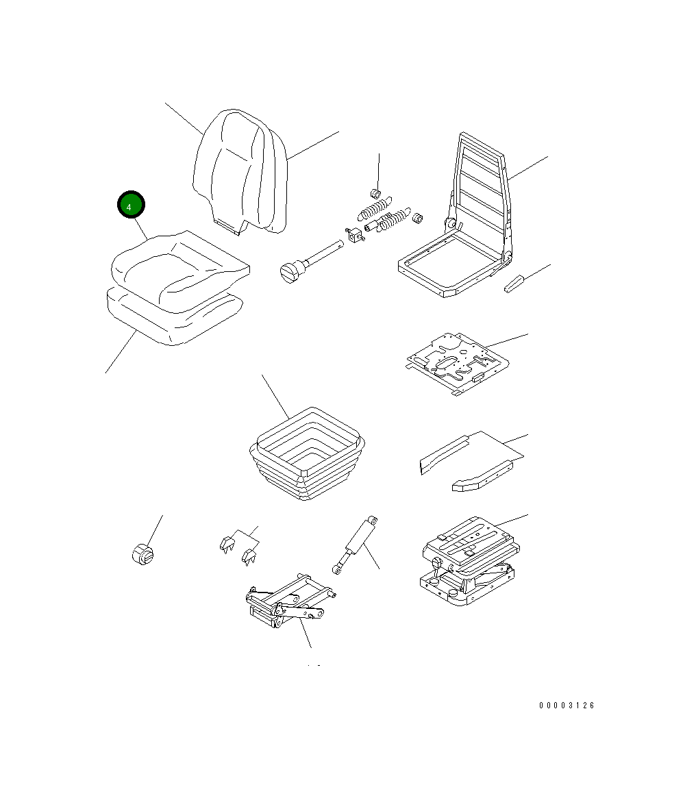 Крышка AS183680 Komatsu