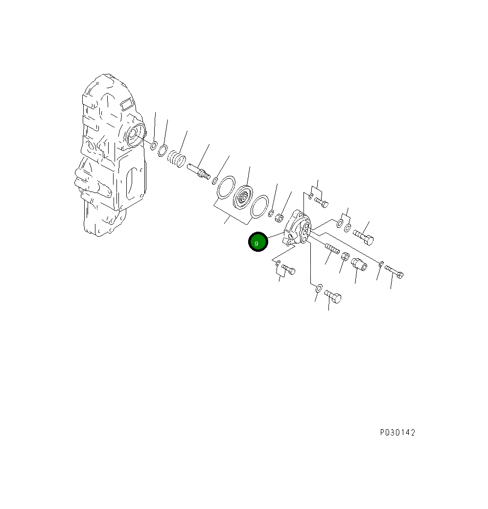 Крышка DK154404-3800 Komatsu