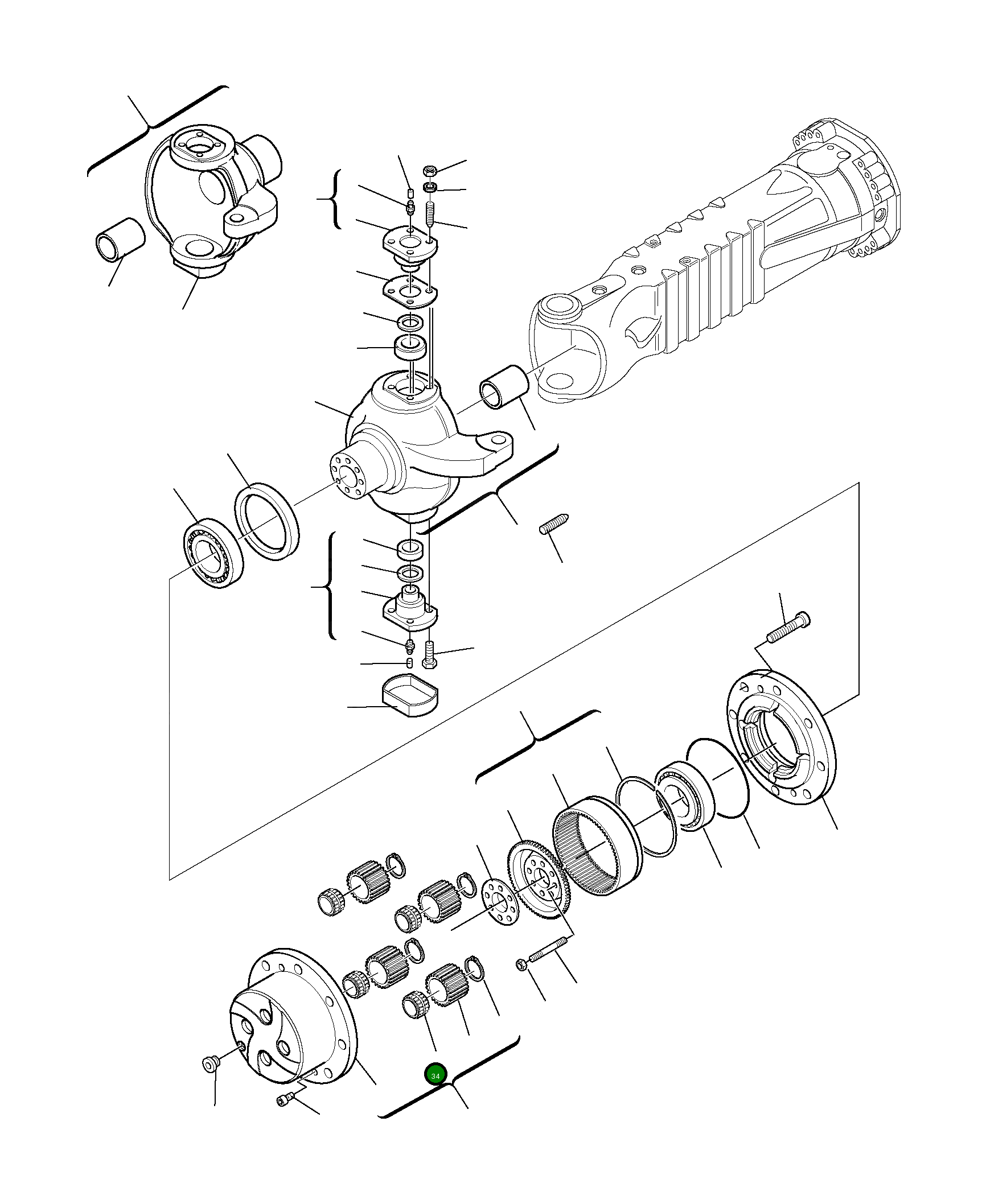 Подшипник HU1126082  Komatsu