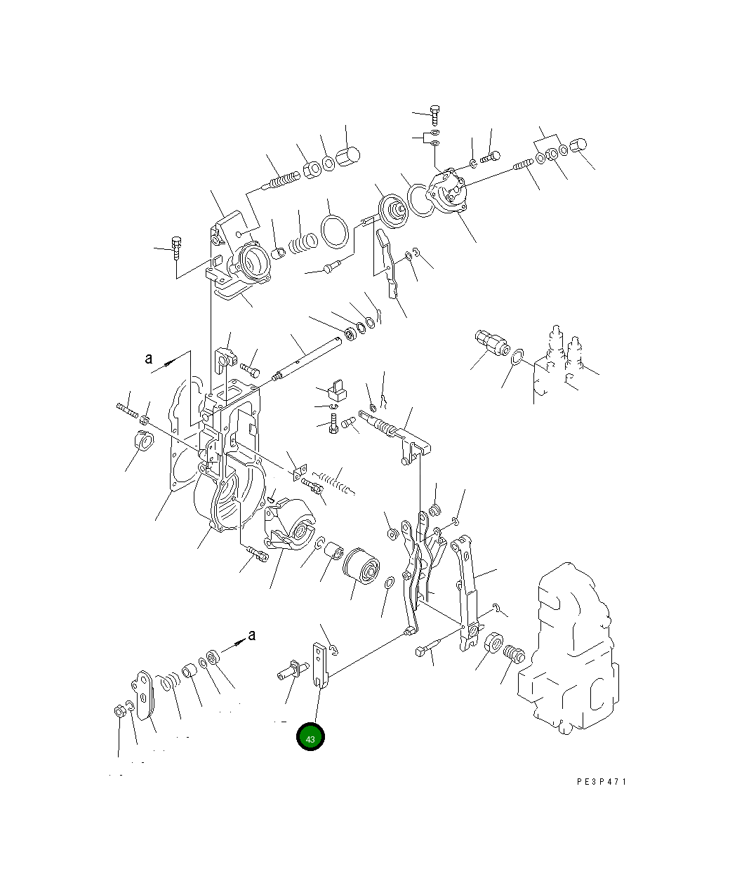 Рычаг DK154326-0300 Komatsu