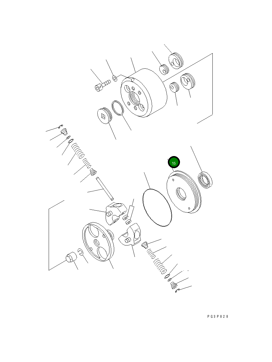 Крышка DK156809-1520 Komatsu