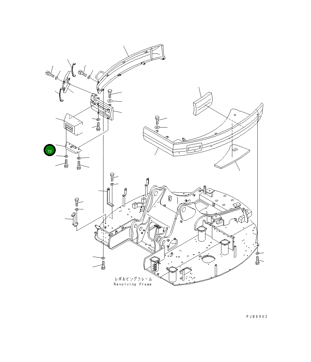 Крышка 22U-54-11724  Komatsu