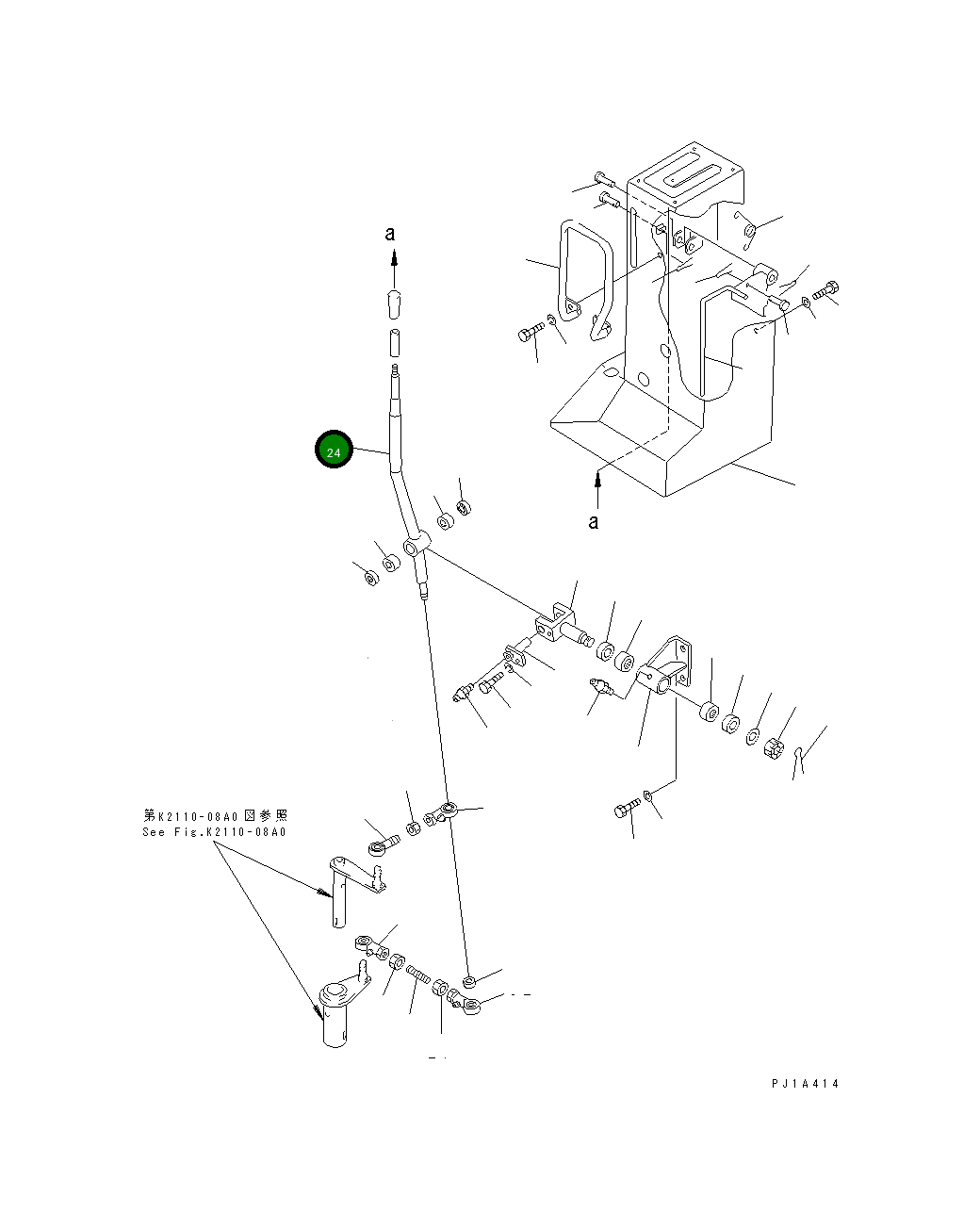 Рычаг 176-43-42220 Komatsu