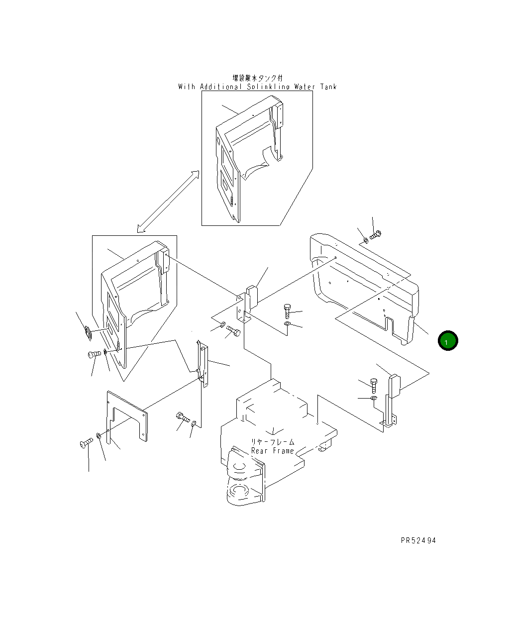 Крышка 26A-54-14640  Komatsu