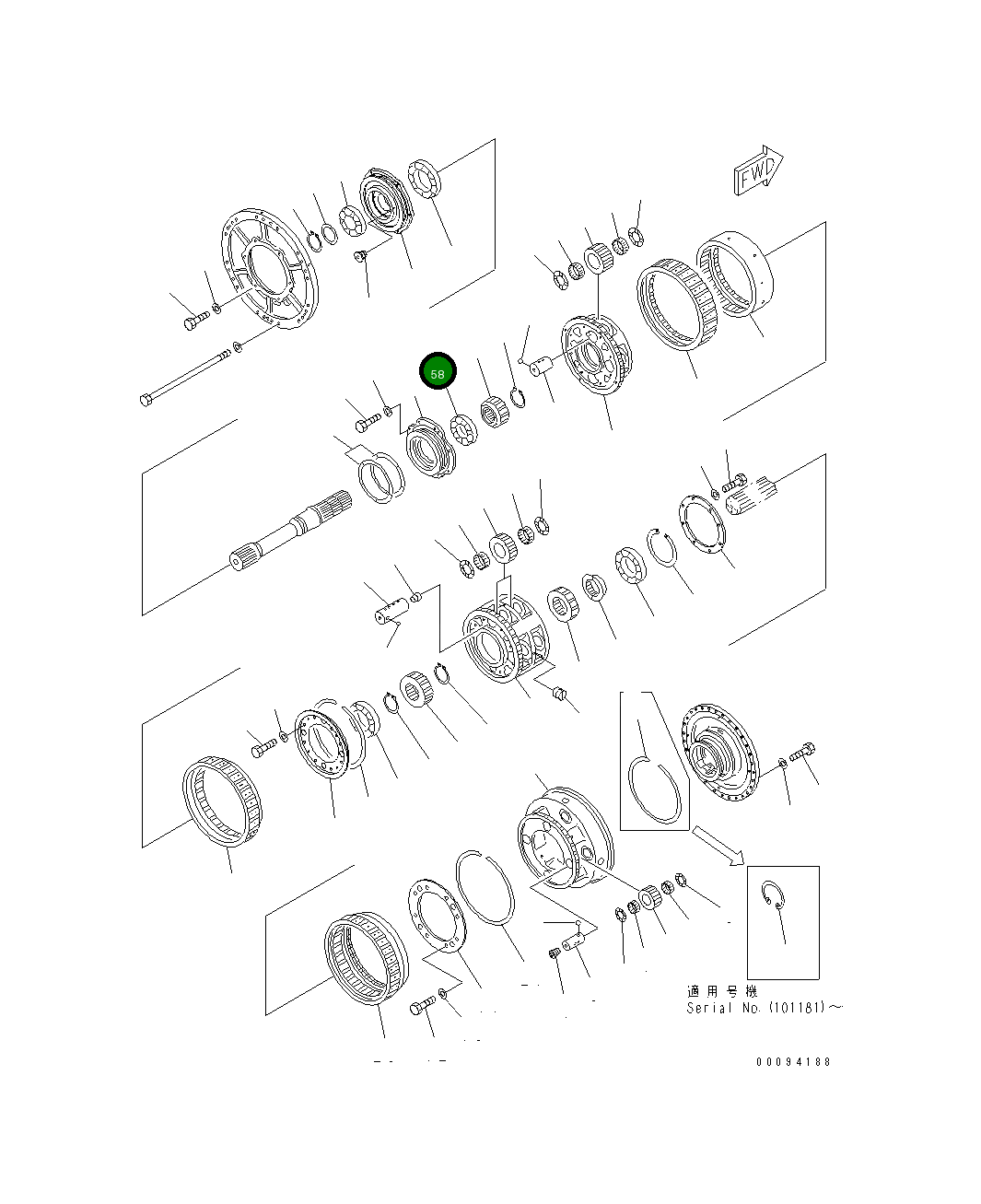 Подшипник 06330-06217 Komatsu