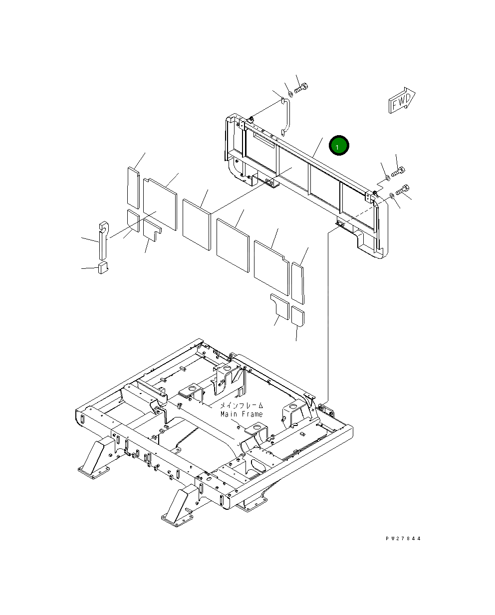 Крышка 8295-54-1141  Komatsu