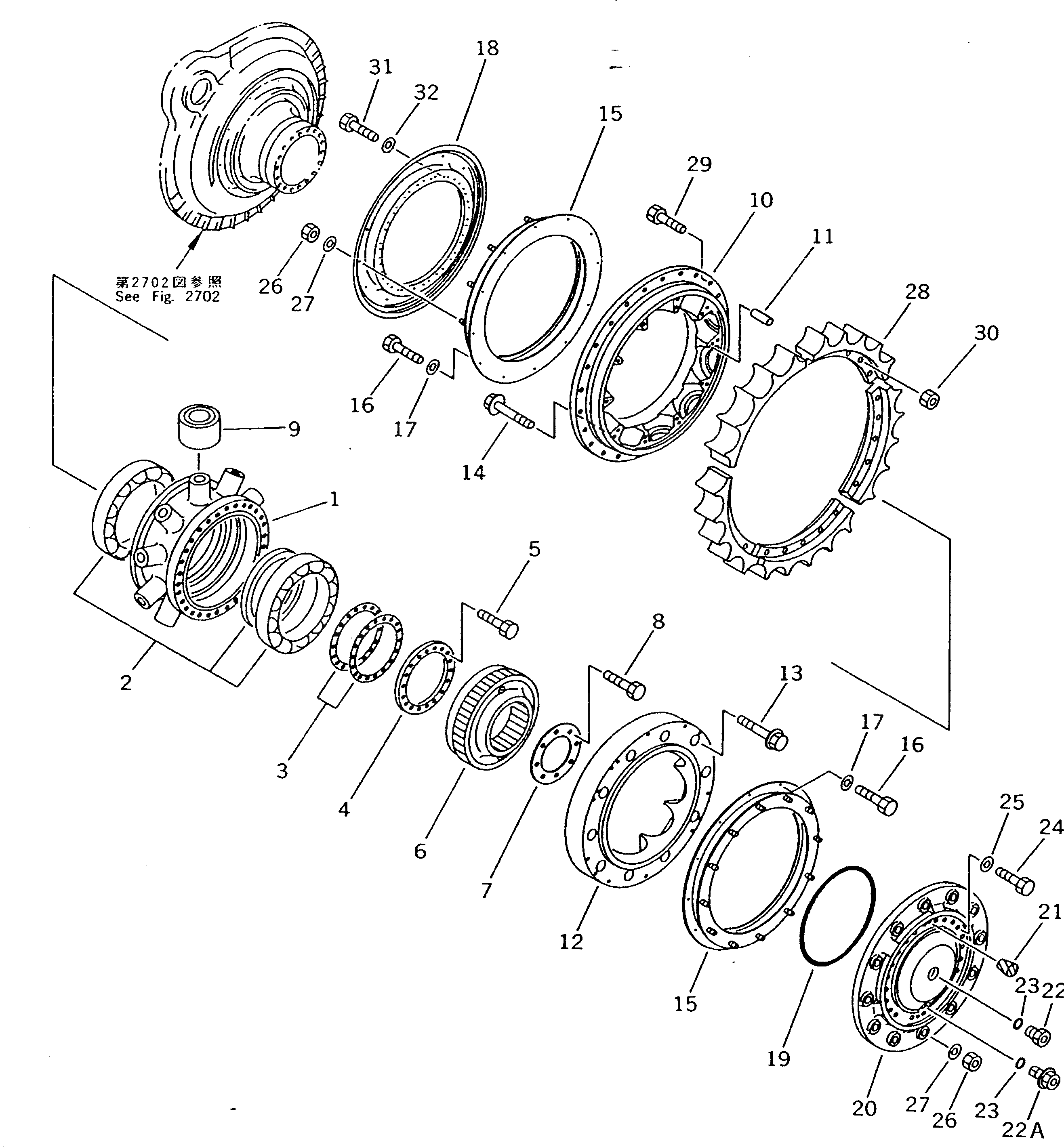Крышка 198-27-33322 Komatsu