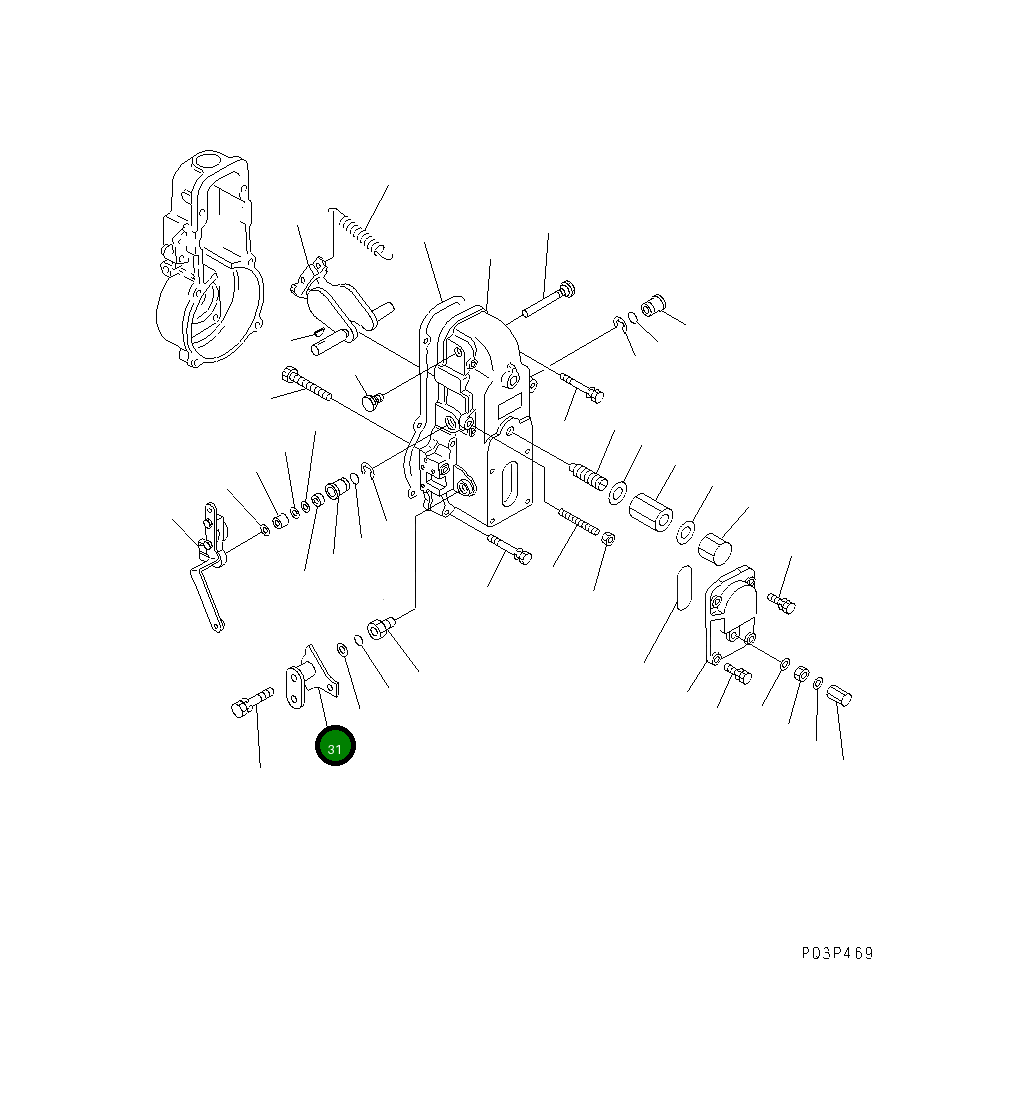 Рычаг DK154366-6220 Komatsu