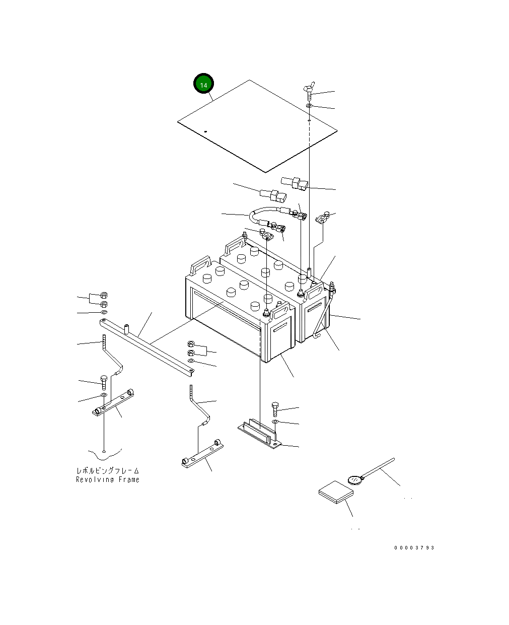 Крышка 22U-06-21241  Komatsu