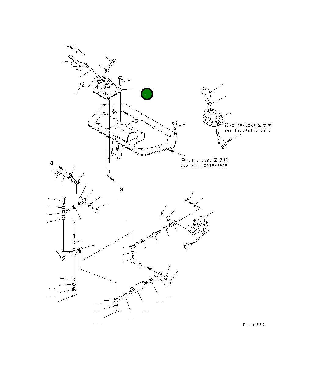 Рычаг 198-43-51280 Komatsu