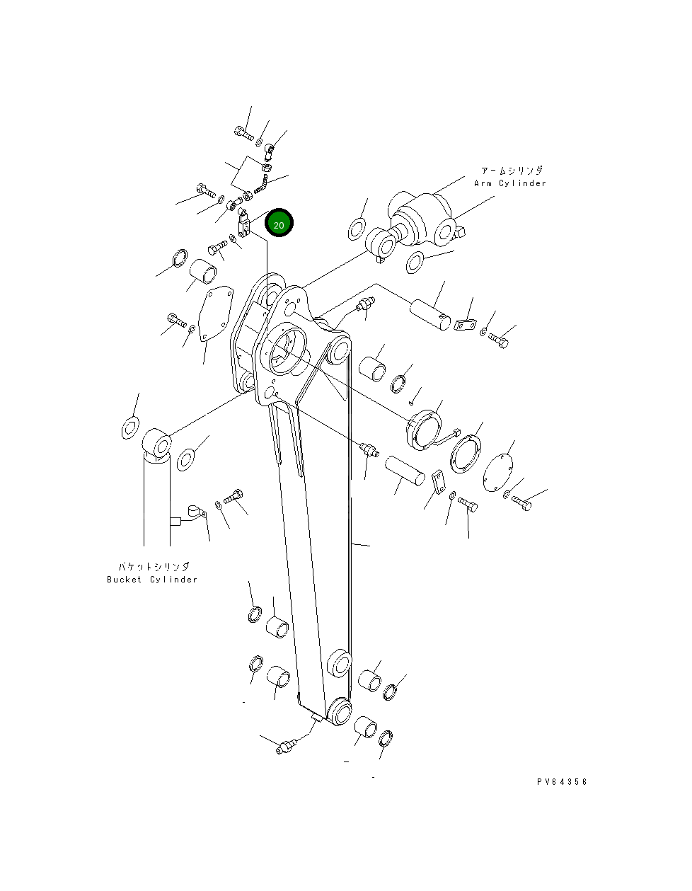 Рычаг 21U-70-31931 Komatsu