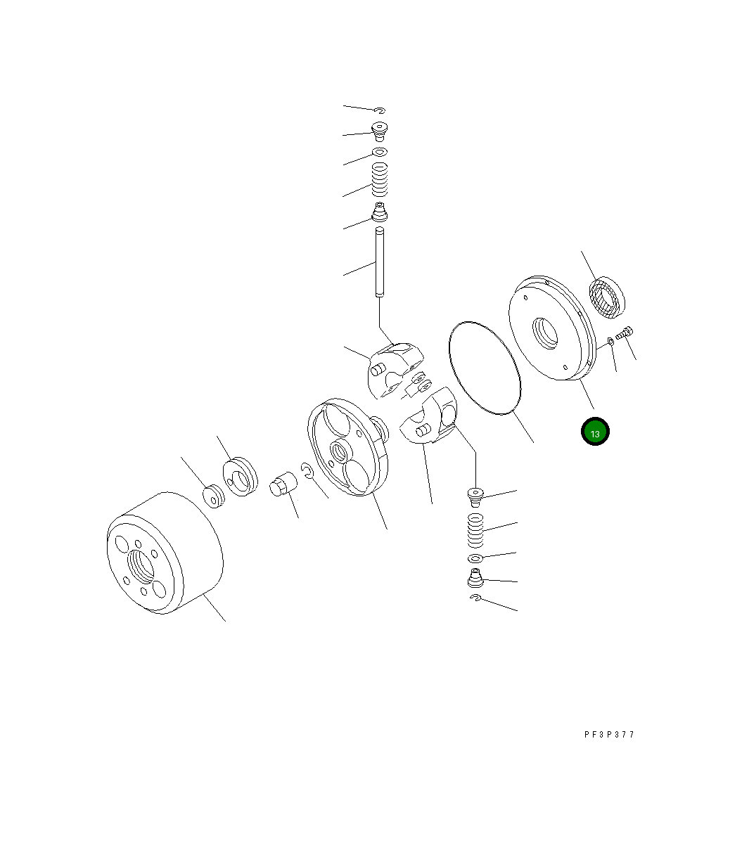 Крышка DK156829-0320 Komatsu