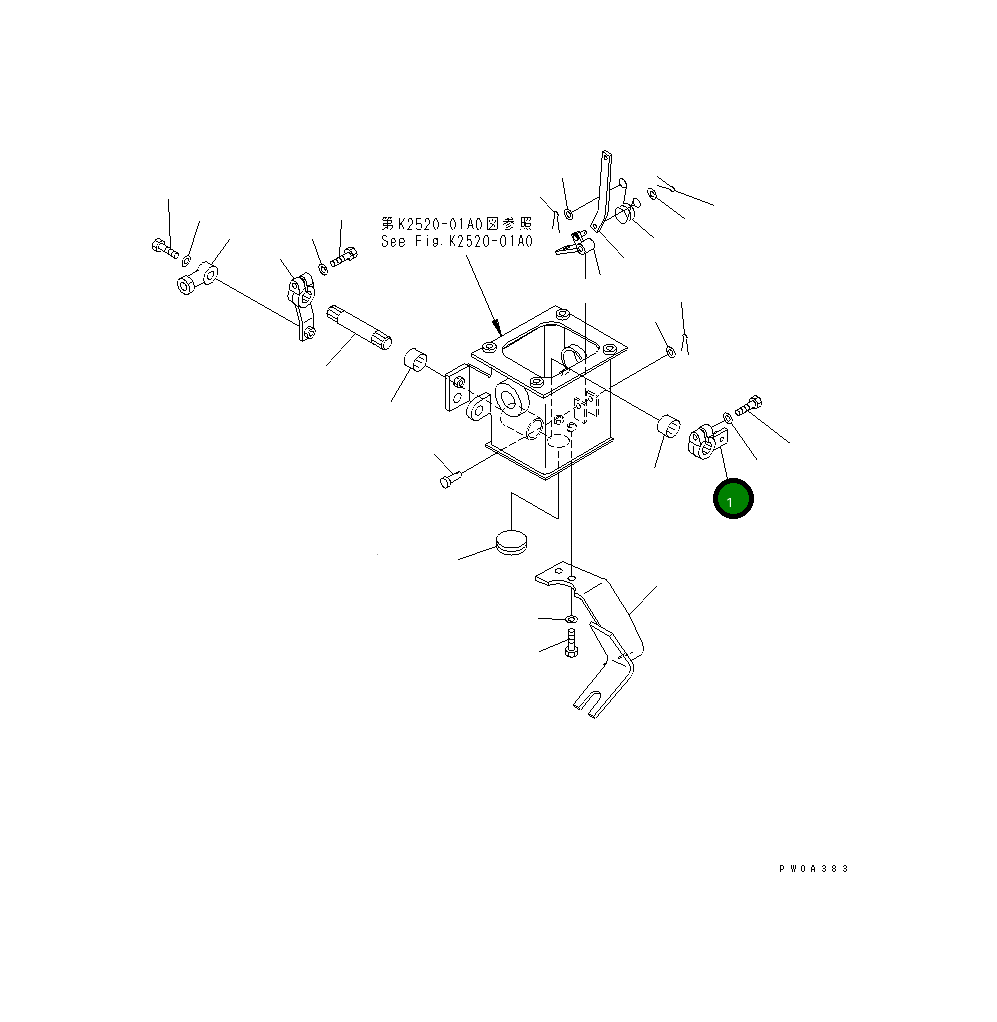 Рычаг 12G-X54-3260 Komatsu
