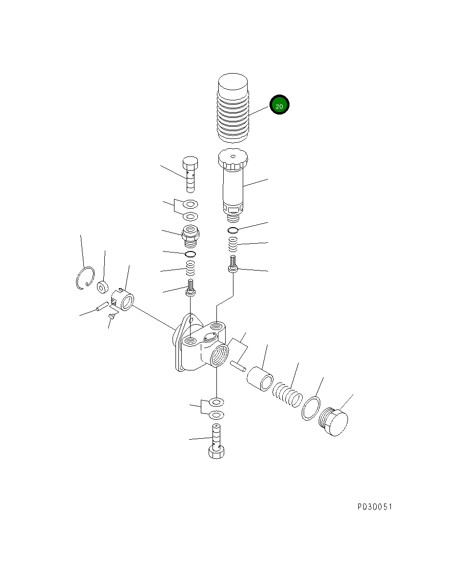 Крышка DK152320-0100 Komatsu