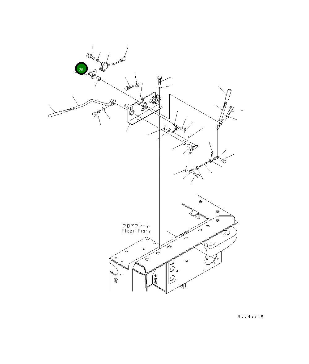 Рычаг 17A-43-41741  Komatsu