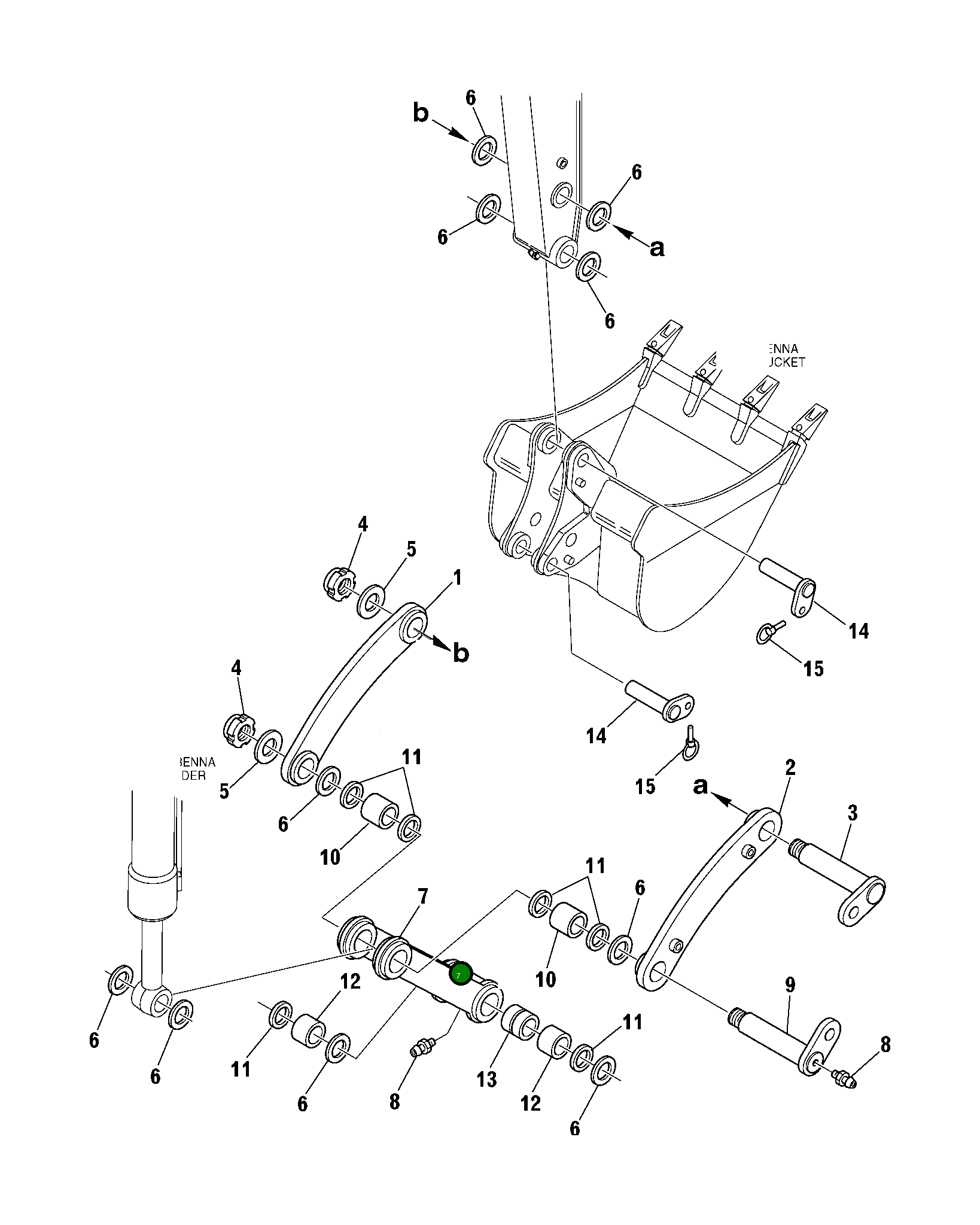 Рычаг 21D-70-13140  Komatsu