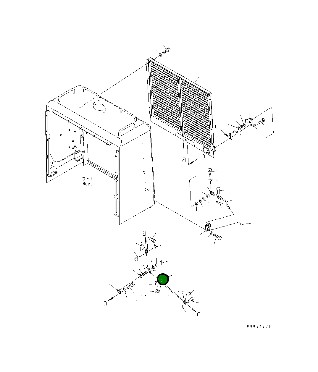 Рычаг 41E-U43-2140  Komatsu